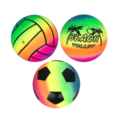 Smiley Beach Ball léger non toxique, boule de terrain de jeu en caoutchouc rouge inodore