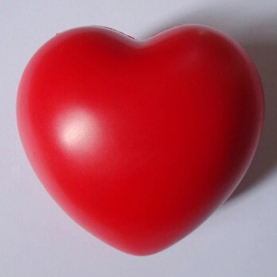 L'unité centrale de forme de coeur écument des jouets de boule d'effort le diamètre de la décompression 6.8cm