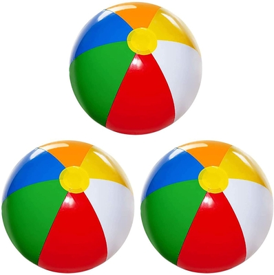 24 écologiques imperméables antiusure multicolore de ballon de plage de PVC de pouce