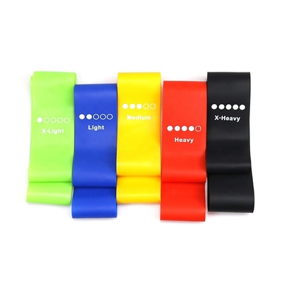Bandes résistantes non-toxiques de résistance de latex, ceinture élastique de PVC pour l'exercice