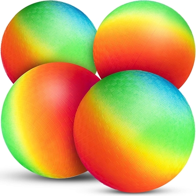 6&quot; arc-en-ciel gonflable plein d'entrain ultra-léger de boule de terrain de jeu non toxique