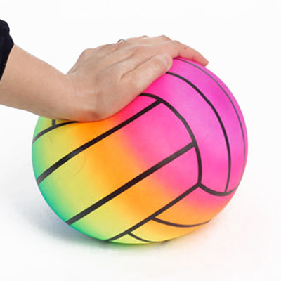 Arc-en-ciel Dodge Toy Ball Multicolored Wear Resistant gonflable