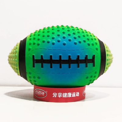 Le football ovale 5&quot; arc-en-ciel gonflable de boule de terrain de jeu a coloré antiusure