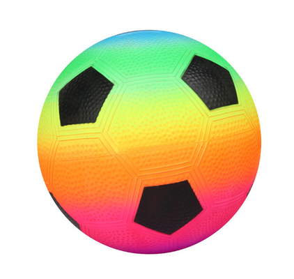 Le football inodore de boule gonflable d'arc-en-ciel de PVC coloré par arc-en-ciel