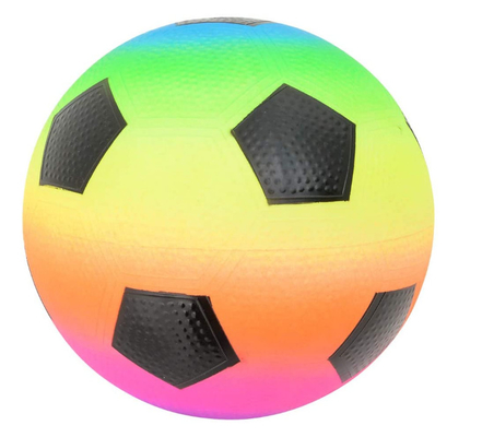 Le football inodore de boule gonflable d'arc-en-ciel de PVC coloré par arc-en-ciel
