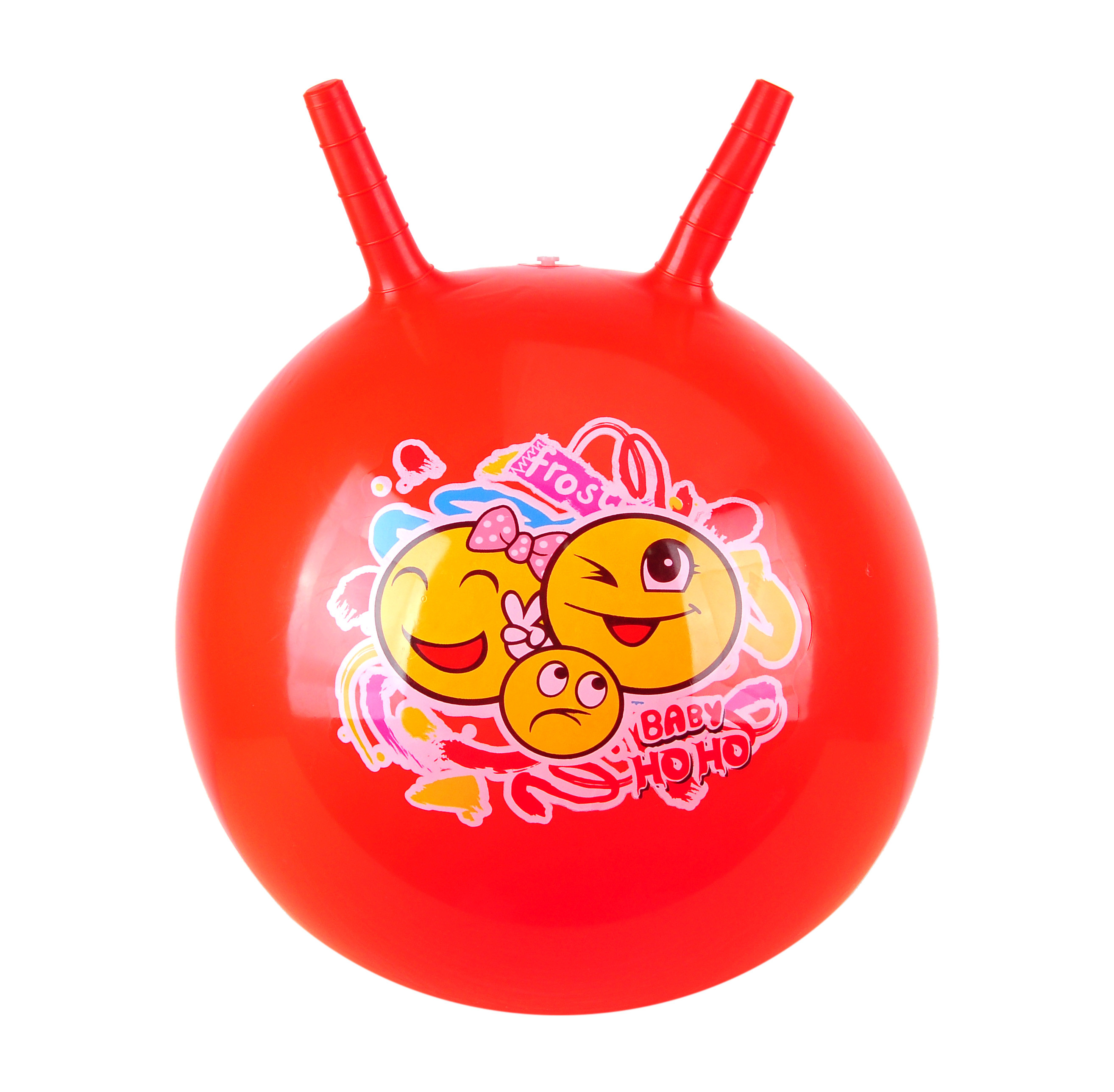 Enfants jouant à la boule sautante gonflable de trémie de 45cm avec le décalque