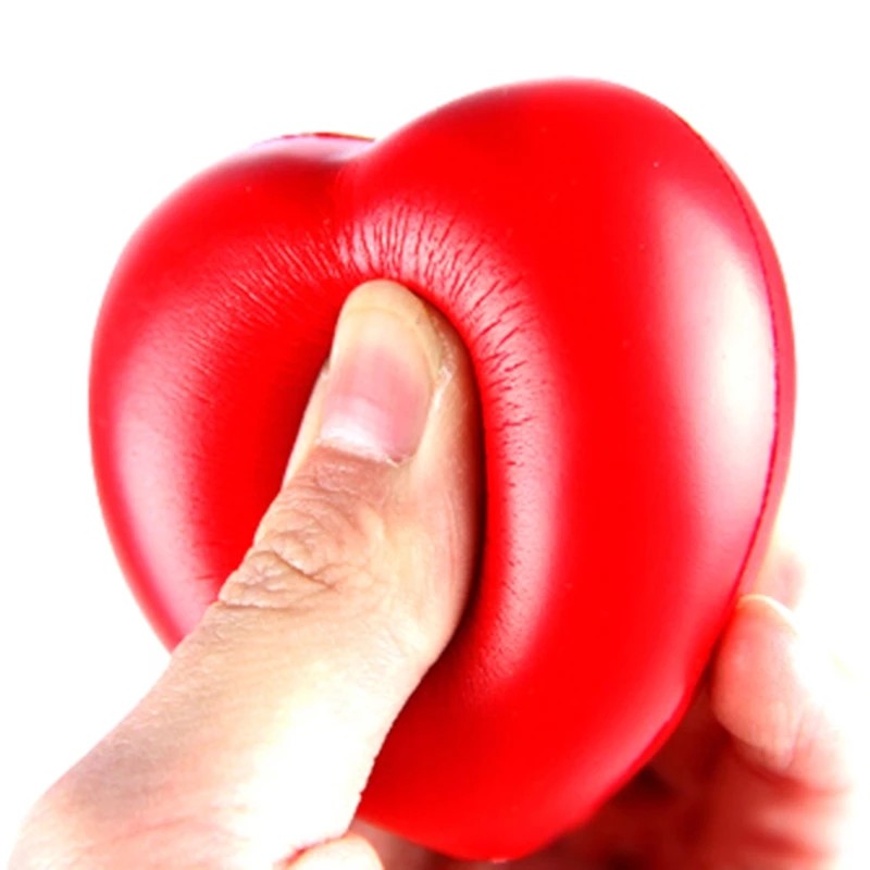 L'unité centrale de forme de coeur écument des jouets de boule d'effort le diamètre de la décompression 6.8cm
