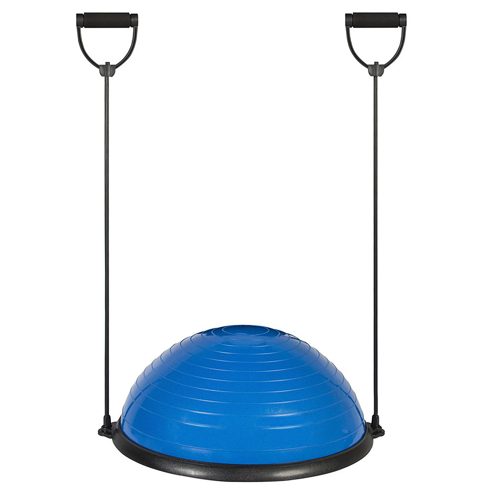 Diamètre 58cm Moitié Blue PVC Yoga Ball Antidéflagrant Épaissi