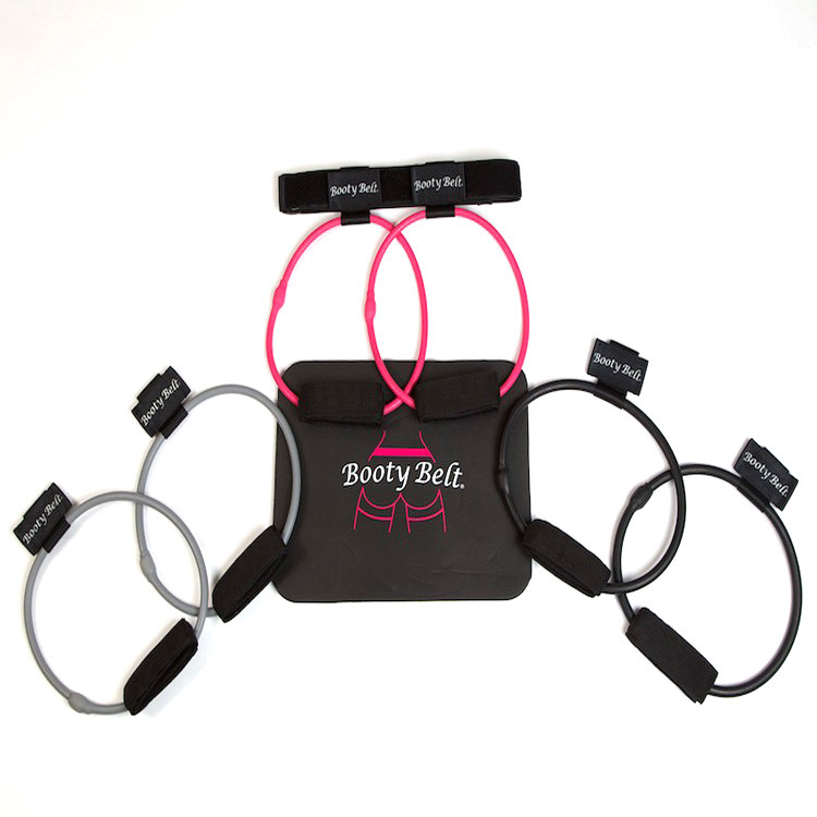 Bandes élastiques antidérapantes d'exercice avec des poignées, bandes de résistance de folie de forme physique de latex