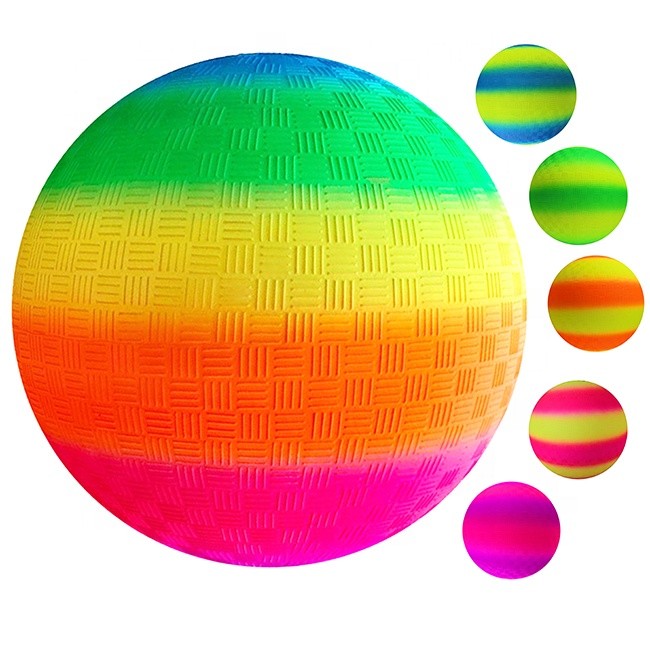 Boule multicolore de trémie d'arc-en-ciel, boule de terrain de jeu universelle de 8,5 pouces